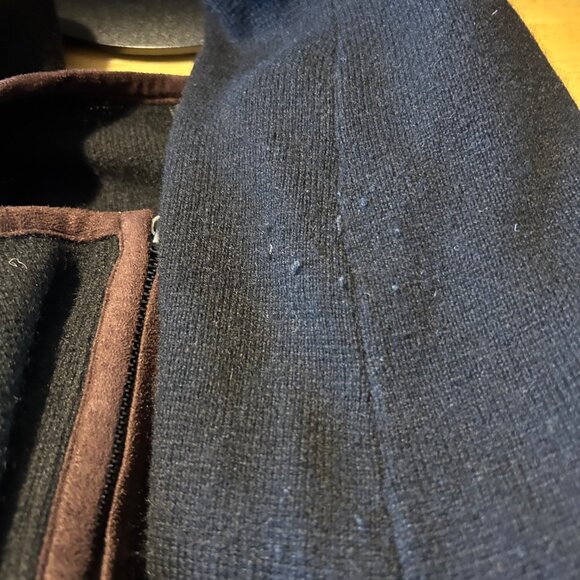 Womens Raffi Black Brown Pure Cashmere Asymmetric Full Zip Cardigan Jacket S - Picture 16 of 16